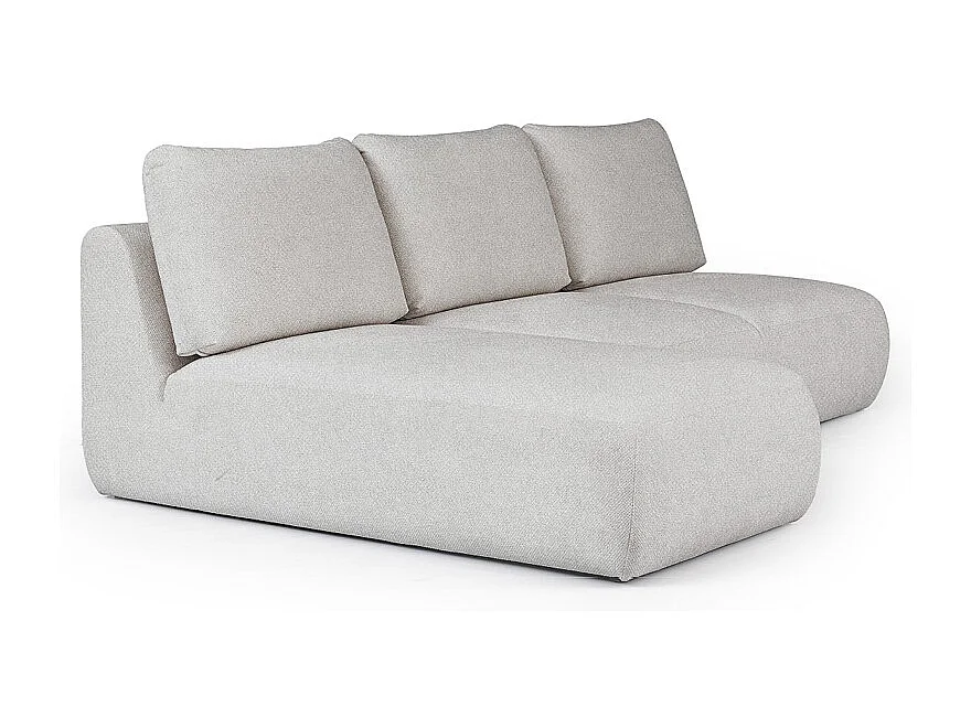 Rodier Canapé méridienne gauche sans accoudoirs Mirel gris