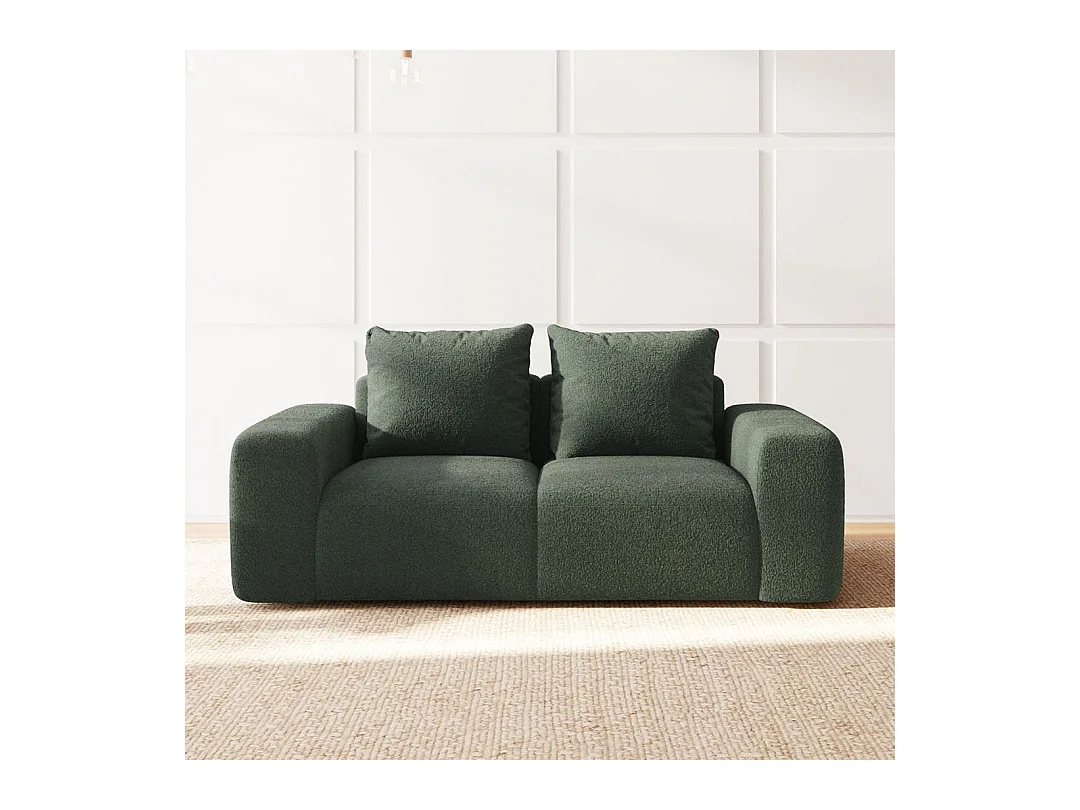 Rodier Canapé 2 places Monce vert bouteille