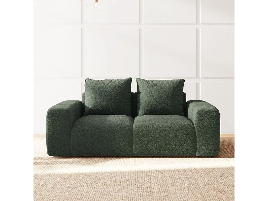 Rodier Canapé 2 places Monce vert bouteille