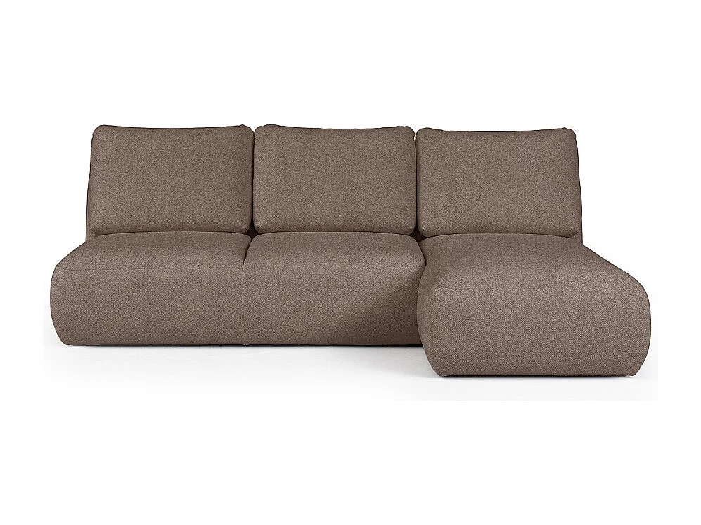 Rodier Canapé méridienne droite sans accoudoirs Mirel brun