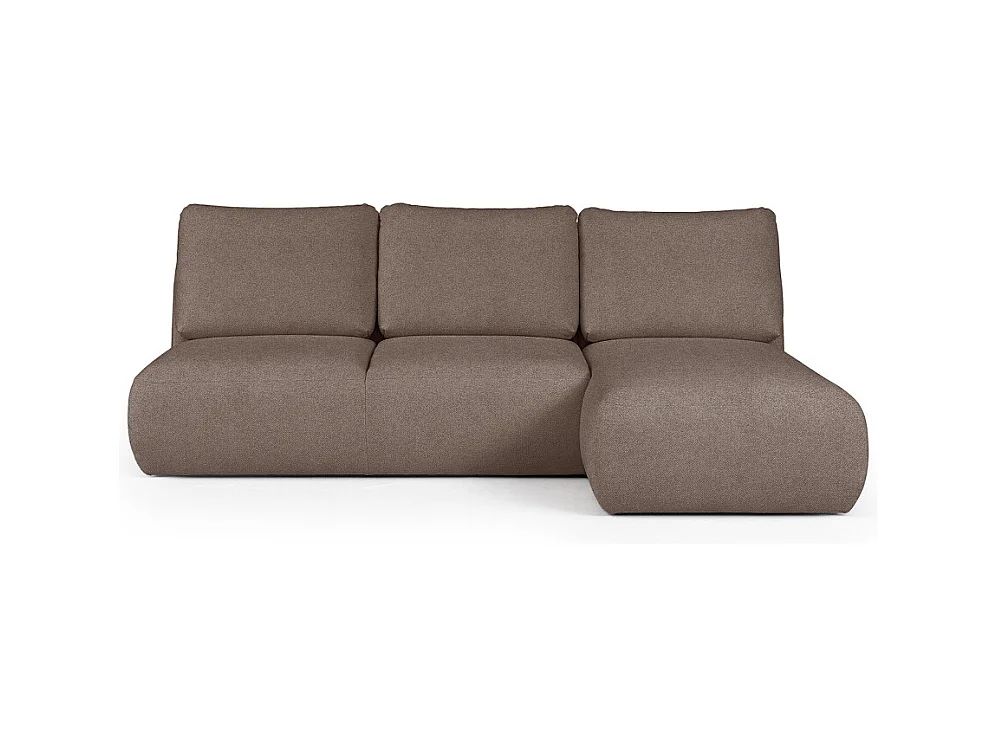 Rodier Canapé méridienne droite sans accoudoirs Mirel brun