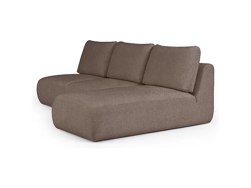 Rodier Canapé méridienne droite sans accoudoirs Mirel brun