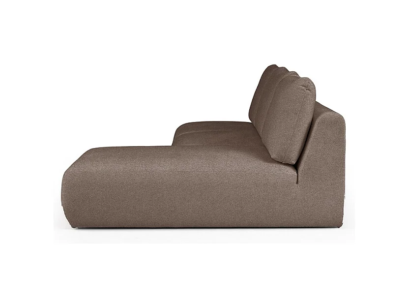 Rodier Canapé méridienne droite sans accoudoirs Mirel brun