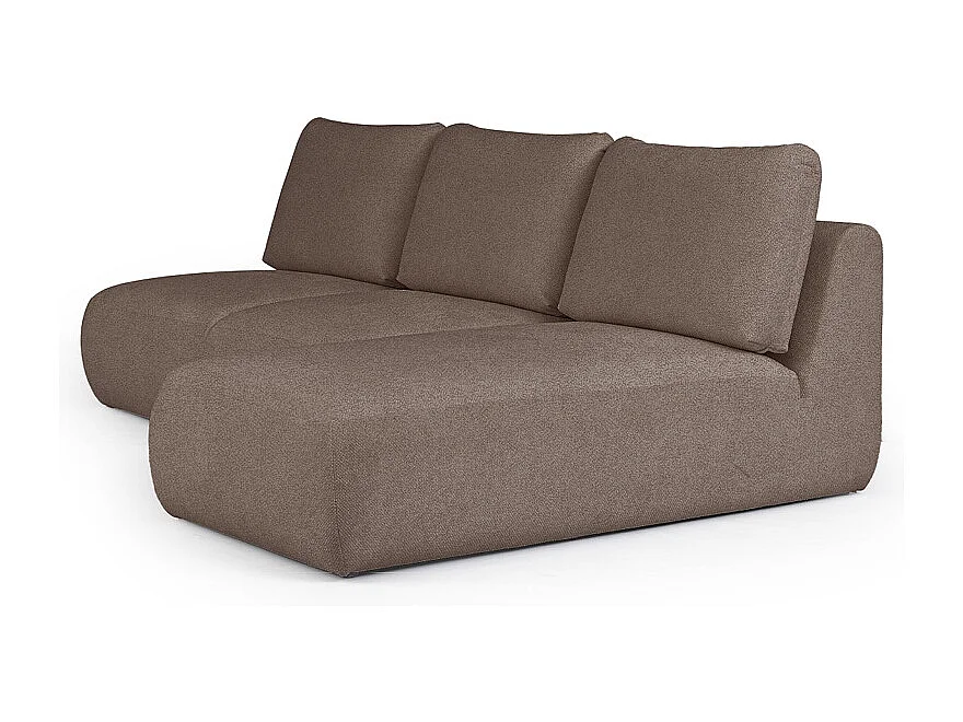 Rodier Canapé méridienne droite sans accoudoirs Mirel brun