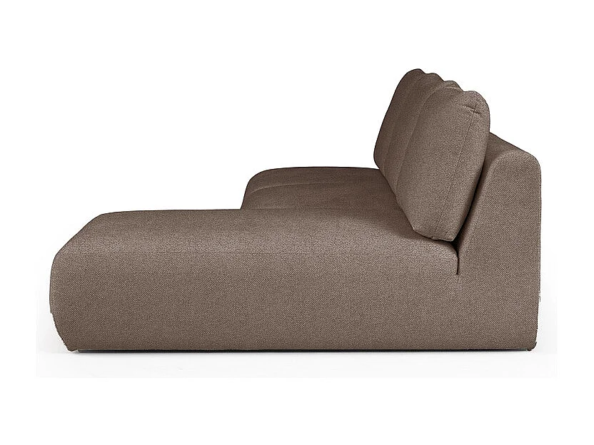 Rodier Canapé méridienne droite sans accoudoirs Mirel brun