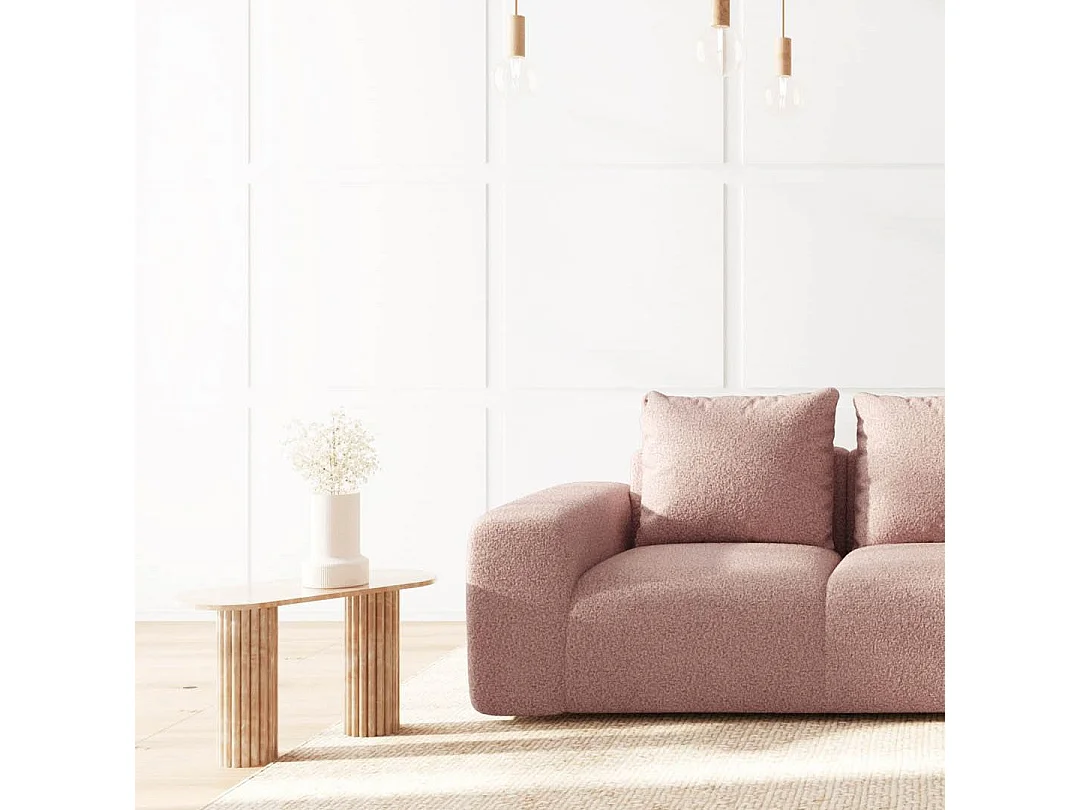 Rodier Canapé 3 places Monce rose pastel