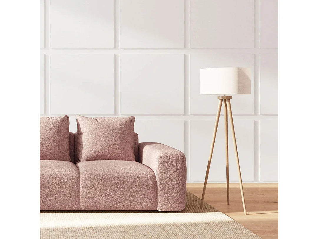 Rodier Canapé 3 places Monce rose pastel