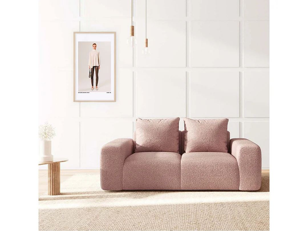 Rodier Canapé 2 places Monce rose pastel