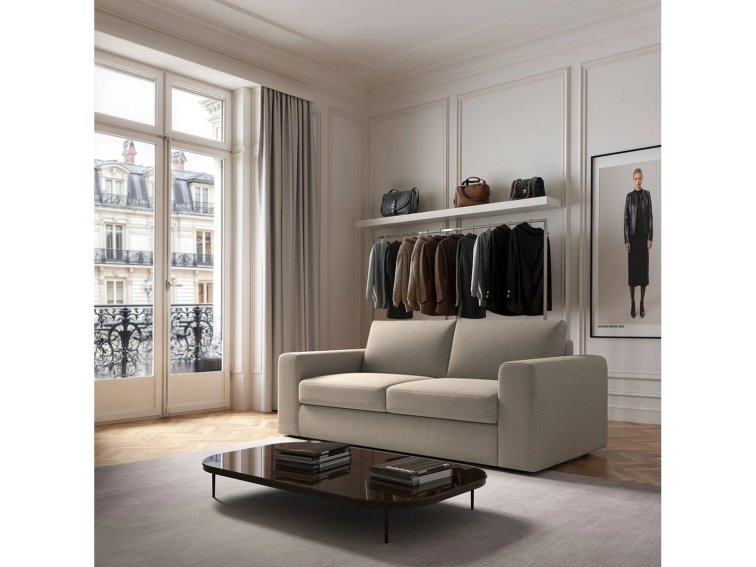 Rodier Canapé 3 places Baga beige