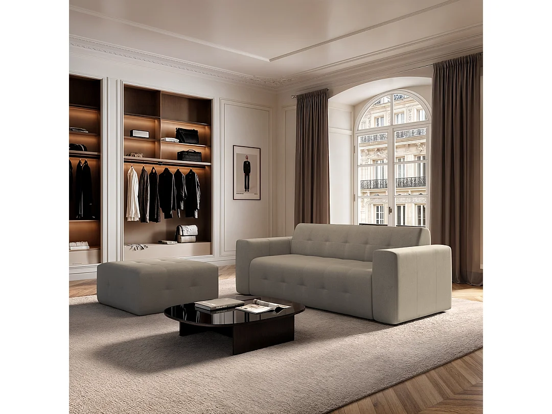 Rodier Canapé 3 places Tuil beige foncé