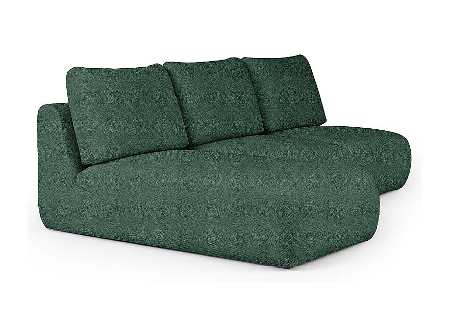 Rodier Canapé méridienne gauche sans accoudoirs Mirel vert