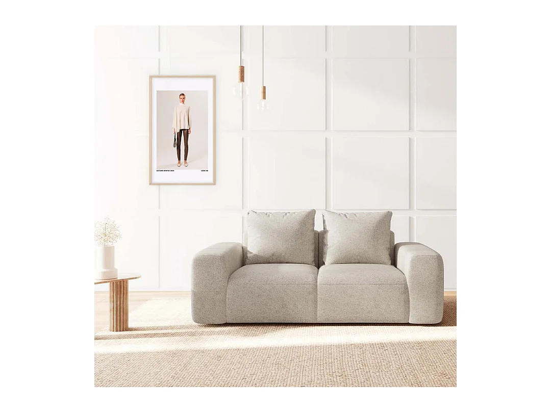 Rodier Canapé 2 places Monce beige clair