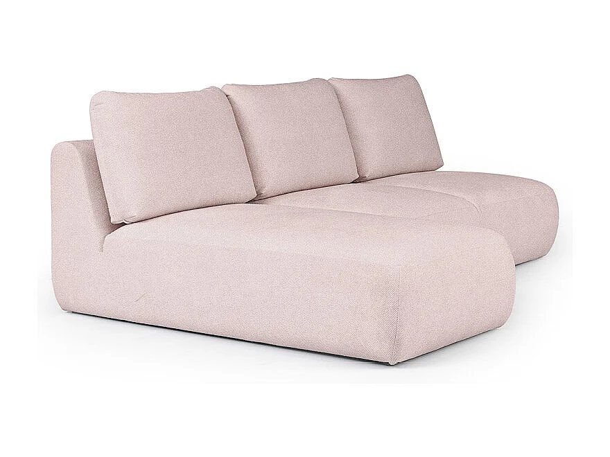 Rodier Canapé méridienne gauche sans accoudoirs Mirel rose