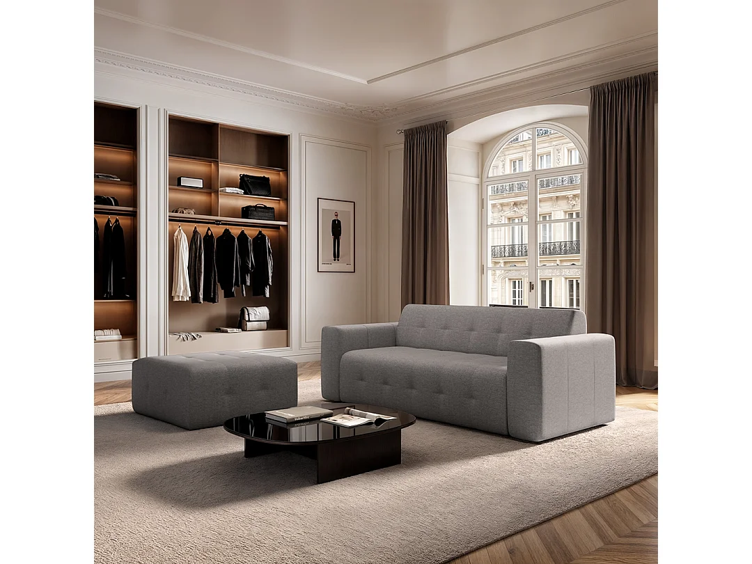 Rodier Canapé 3 places Tuil gris