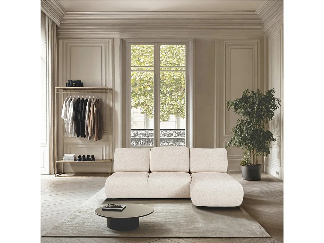 Rodier Canapé méridienne droite sans accoudoirs Mirel crème