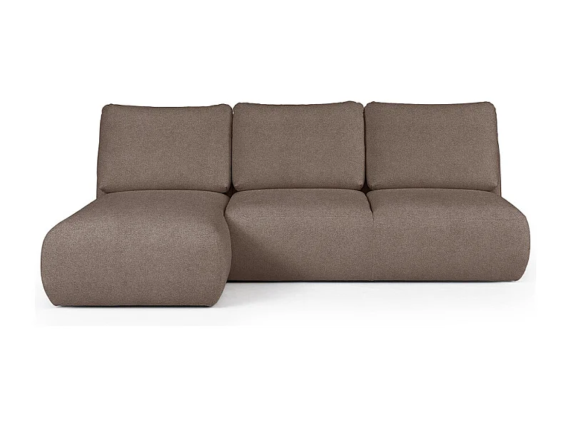 Rodier Canapé méridienne gauche sans accoudoirs Mirel brun