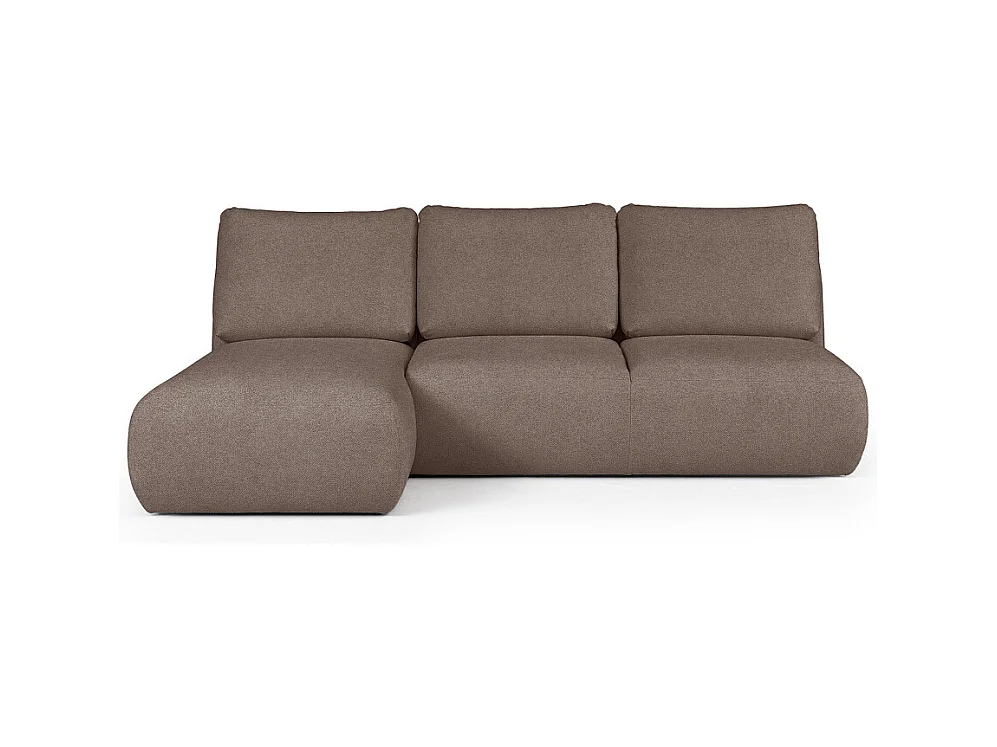 Rodier Canapé méridienne gauche sans accoudoirs Mirel brun