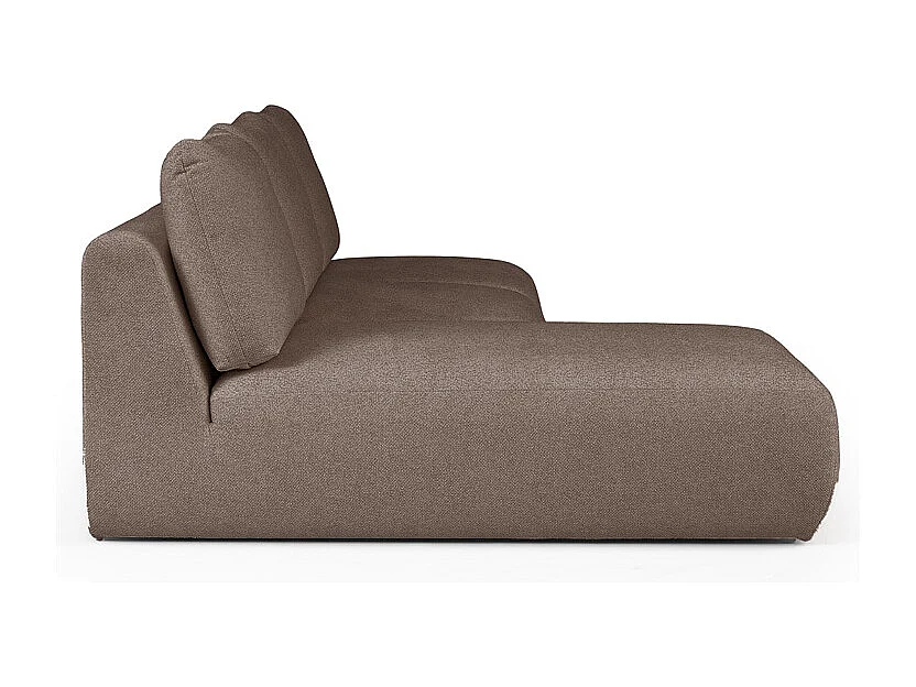 Rodier Canapé méridienne gauche sans accoudoirs Mirel brun