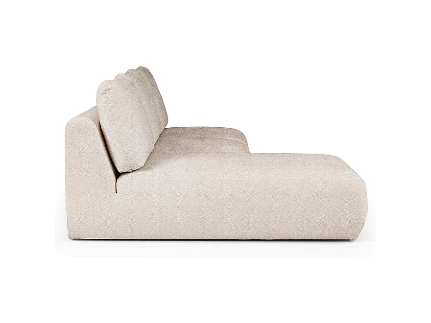 Rodier Canapé méridienne gauche sans accoudoirs Mirel crème
