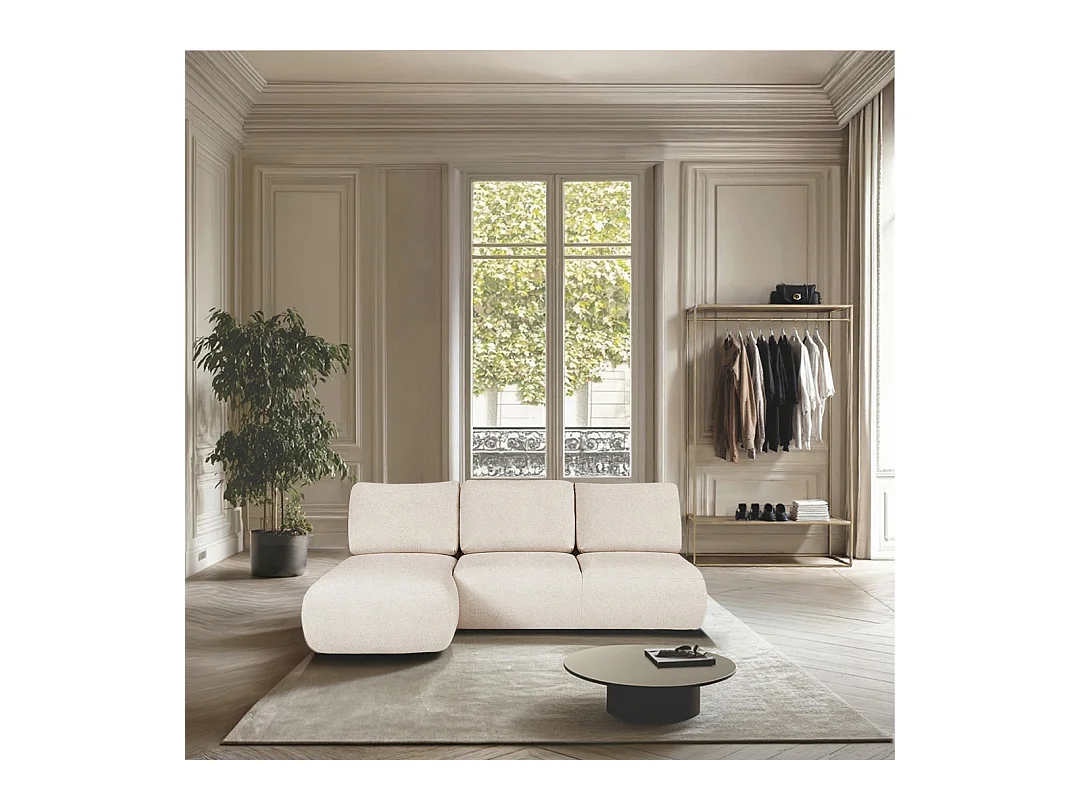 Rodier Canapé méridienne gauche sans accoudoirs Mirel crème