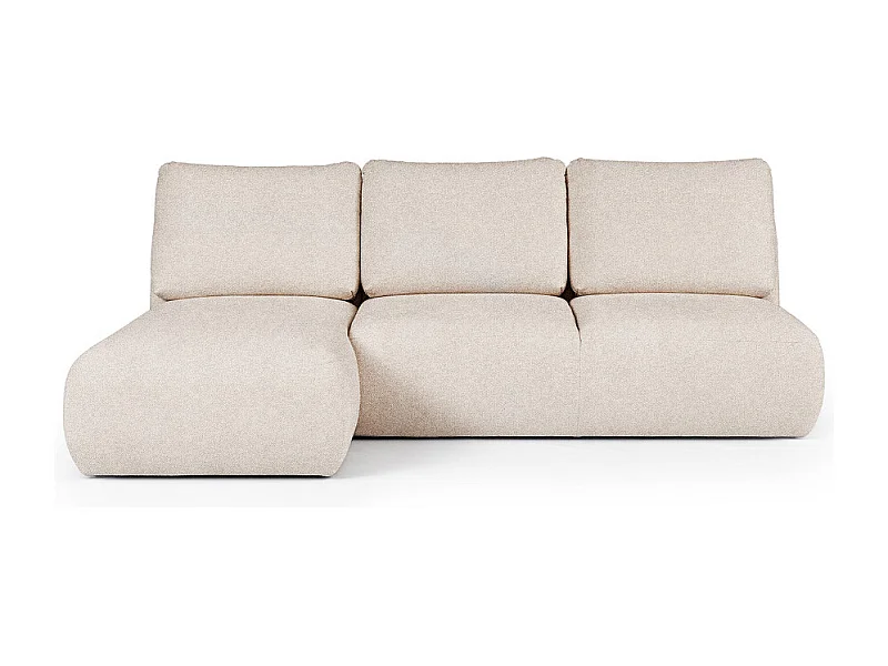 Mirel chaise longue bank links zonder armleuningen crème