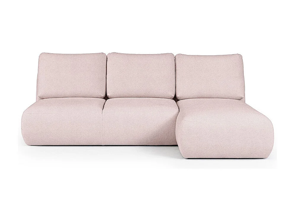 Rodier Canapé méridienne droite sans accoudoirs Mirel rose