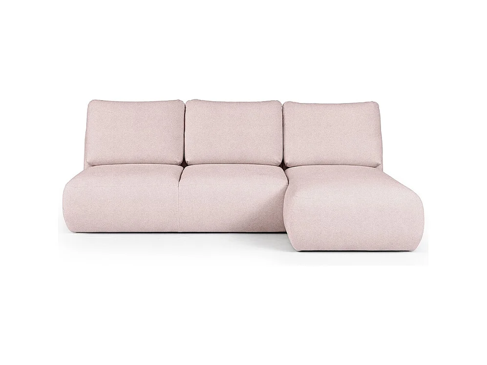 Rodier Canapé méridienne droite sans accoudoirs Mirel rose