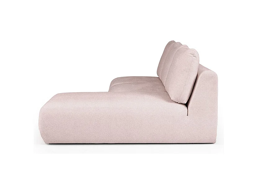 Rodier Canapé méridienne droite sans accoudoirs Mirel rose