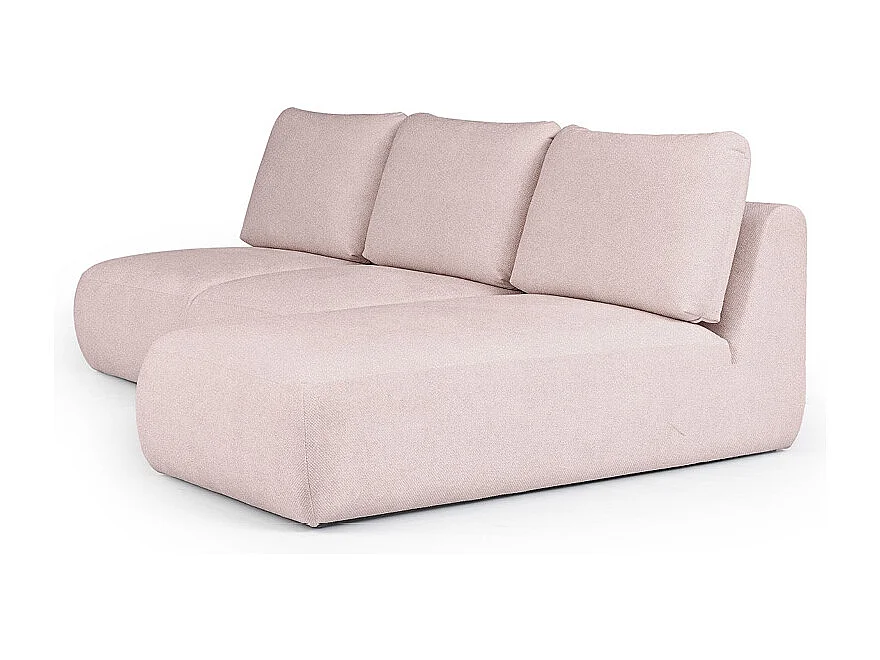 Rodier Canapé méridienne droite sans accoudoirs Mirel rose