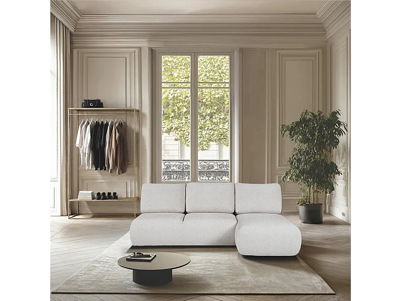 Rodier Canapé méridienne droite sans accoudoirs Mirel gris