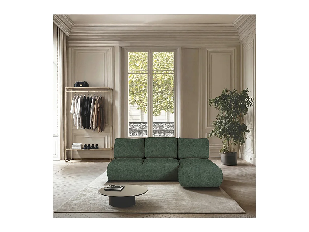 Rodier Canapé méridienne droite sans accoudoirs Mirel vert