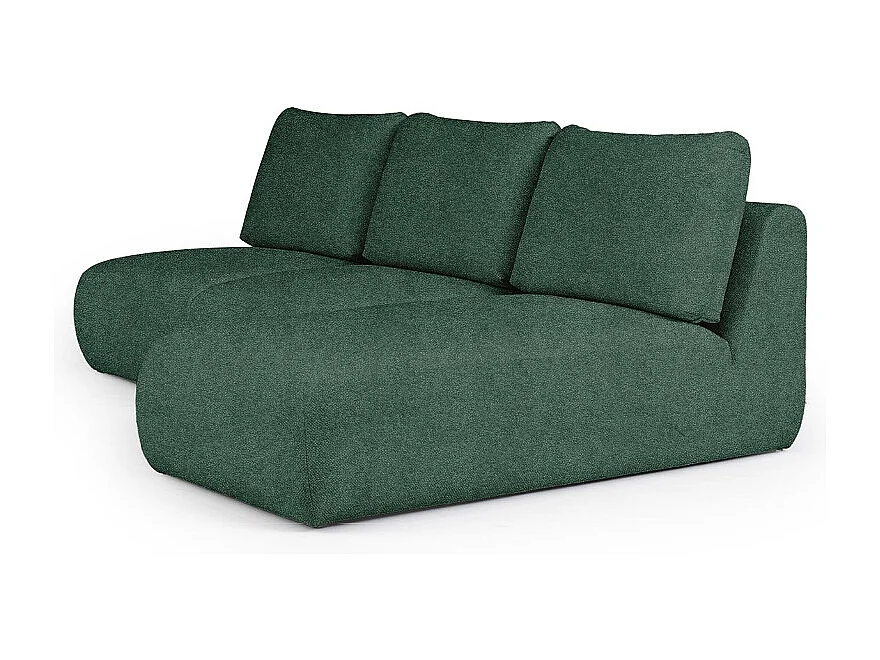 Rodier Canapé méridienne droite sans accoudoirs Mirel vert