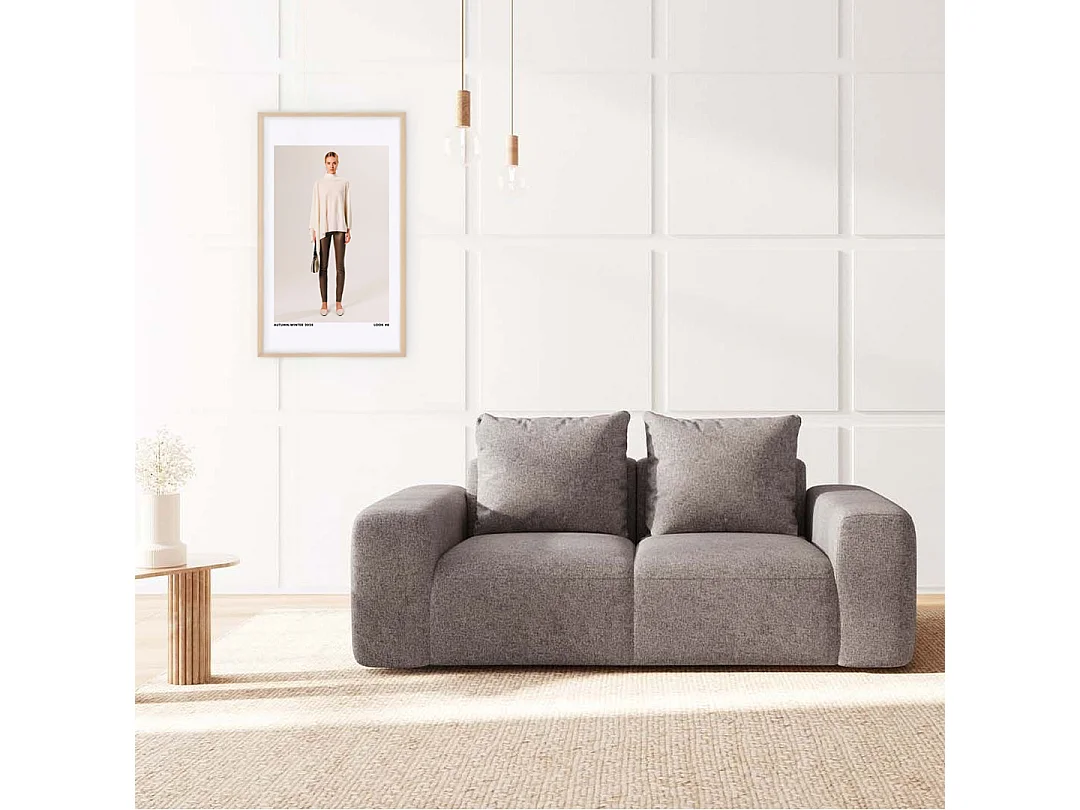 Rodier Canapé 2 places Monce gris clair