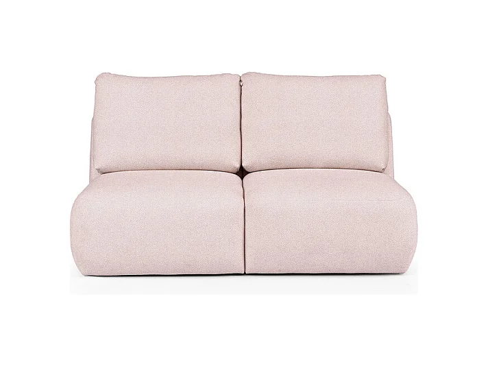 Rodier Canapé 2 places sans accoudoirs Mirel rose