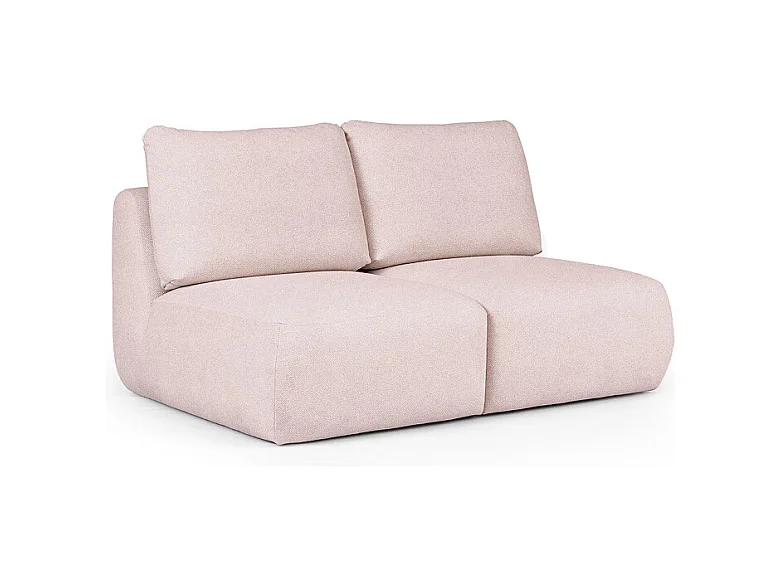 Rodier Canapé 2 places sans accoudoirs Mirel rose