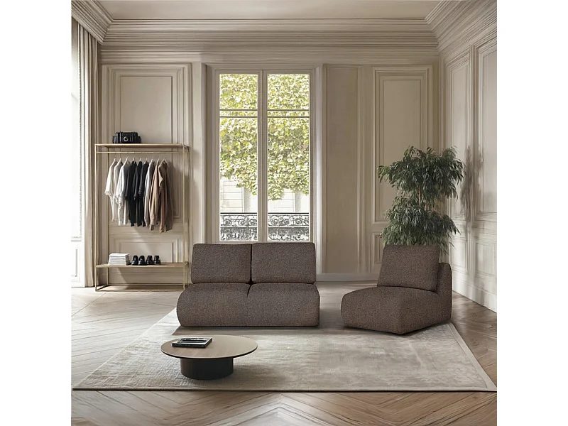 Rodier Fauteuil sans accoudoirs Mirel brun