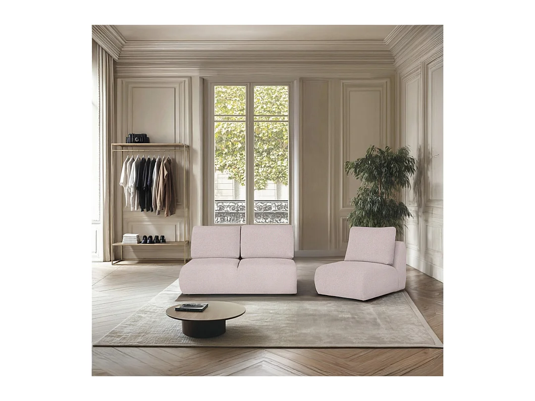 Rodier Fauteuil sans accoudoirs Mirel rose