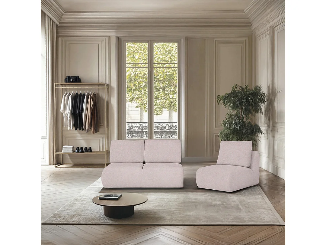 Rodier Fauteuil sans accoudoirs Mirel rose
