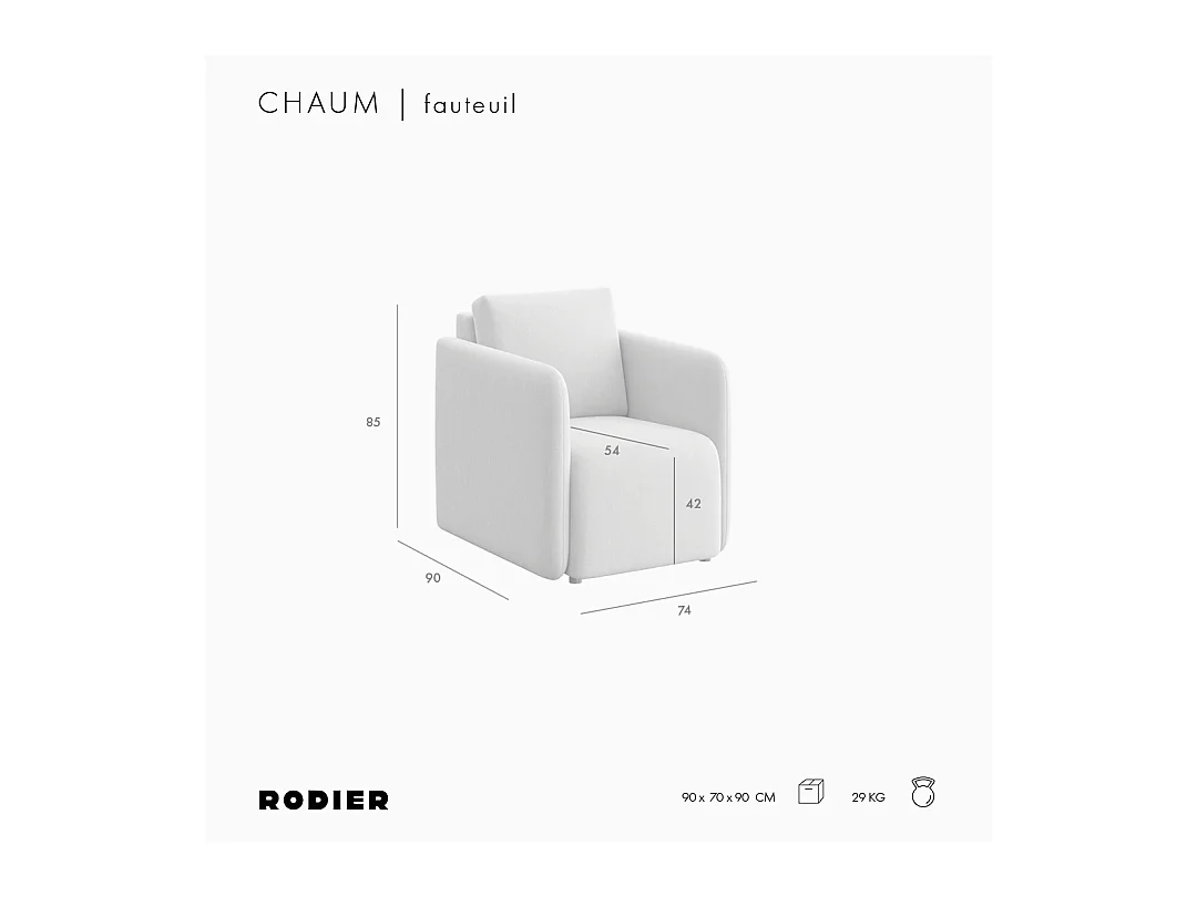Rodier Fauteuil Chaum crème