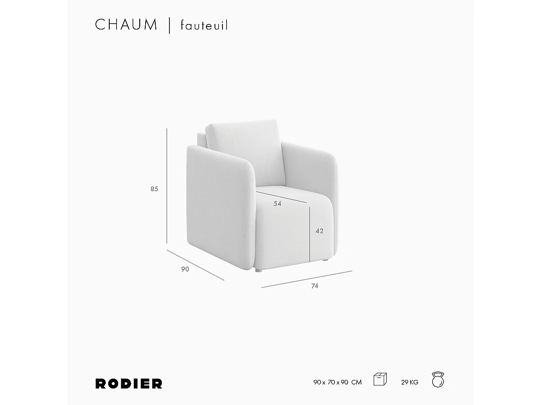 Rodier Fauteuil Chaum camel
