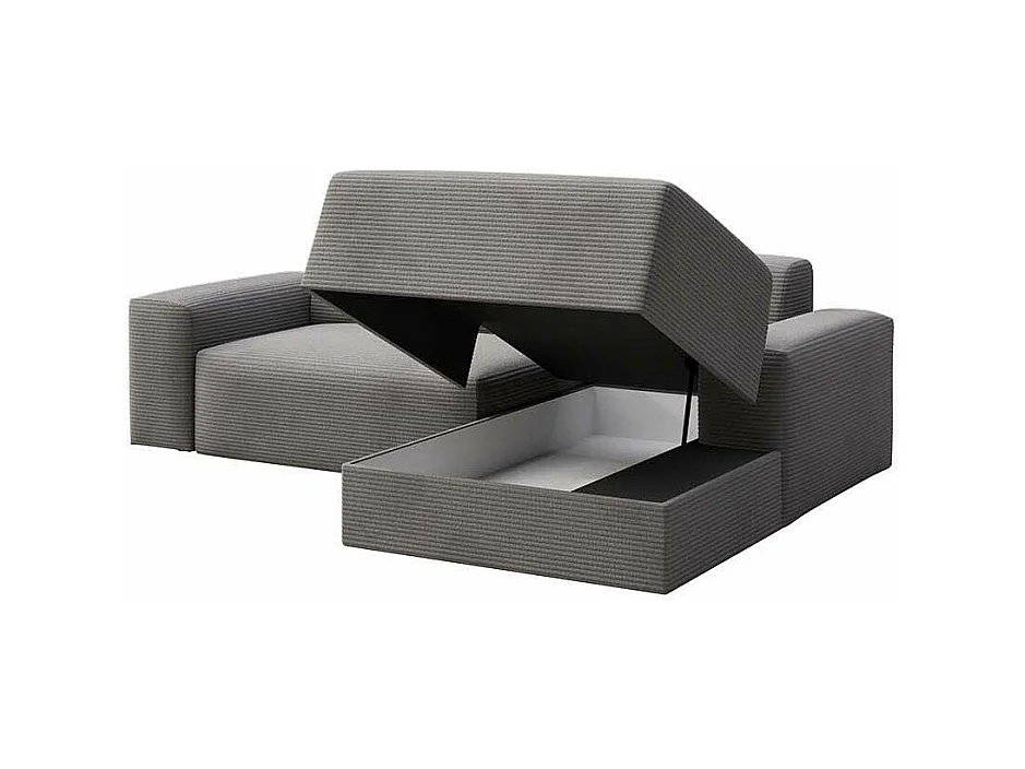 Rodier Canapé d'angle droit convertible Villet gris