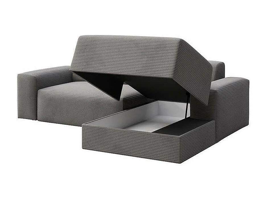 Rodier Canapé d'angle droit convertible Villet gris