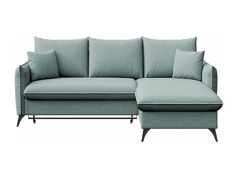 Rodier Canapé d'angle droit convertible Brim bleu clair