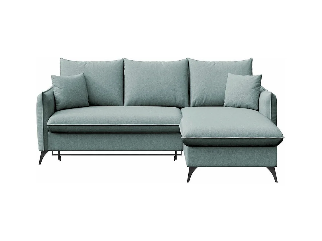 Rodier Canapé d'angle droit convertible Brim bleu clair