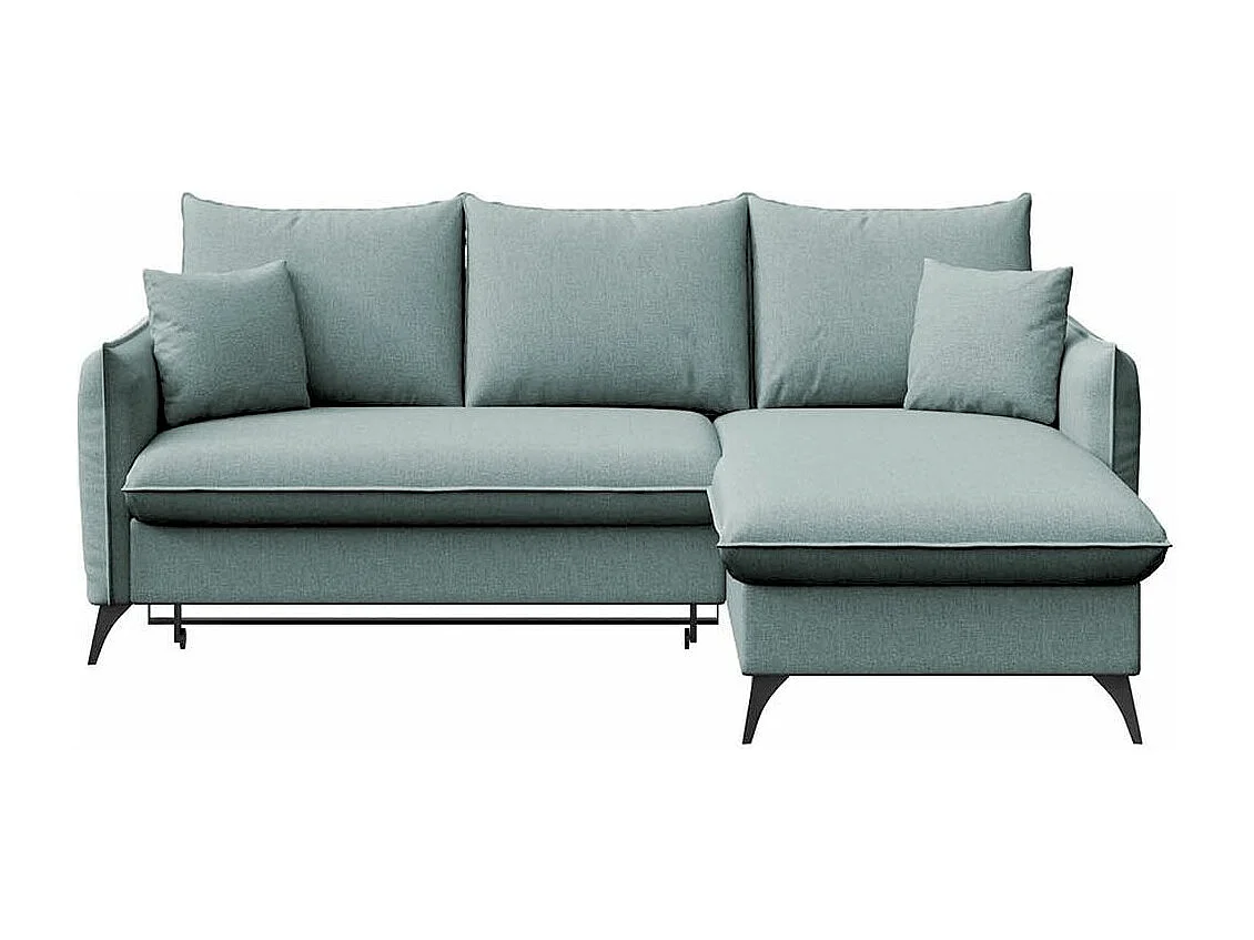 Rodier Canapé d'angle droit convertible Brim bleu clair