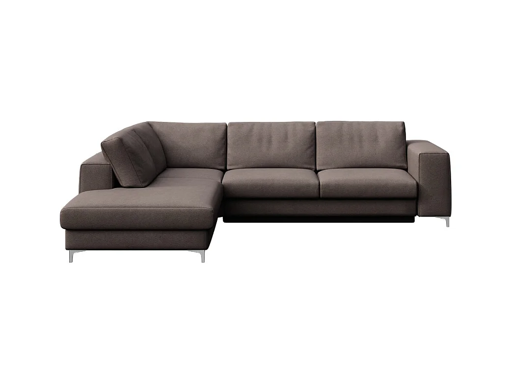 Rodier Grand Canapé d'angle gauche convertible Rene gris cendré