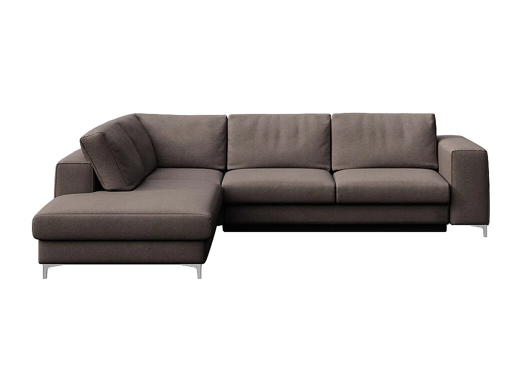 Rodier Grand Canapé d'angle gauche convertible Rene gris cendré