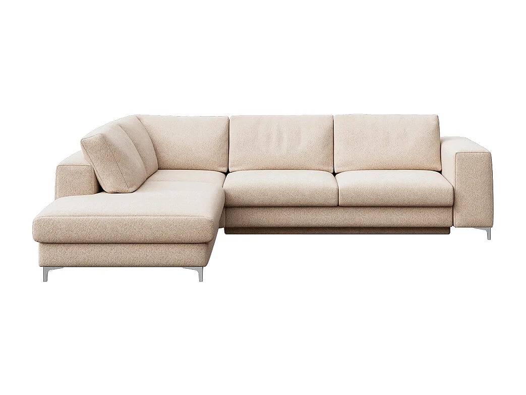 Rodier Grand Canapé d'angle gauche convertible Rene beige clair