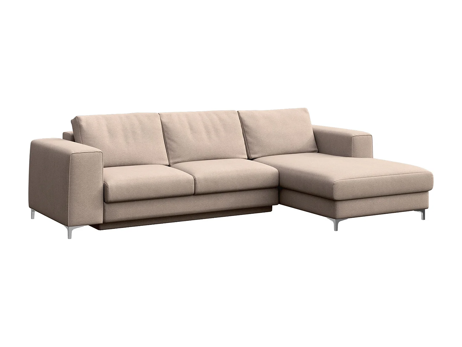 Rodier Canapé d'angle droit convertible Rene beige