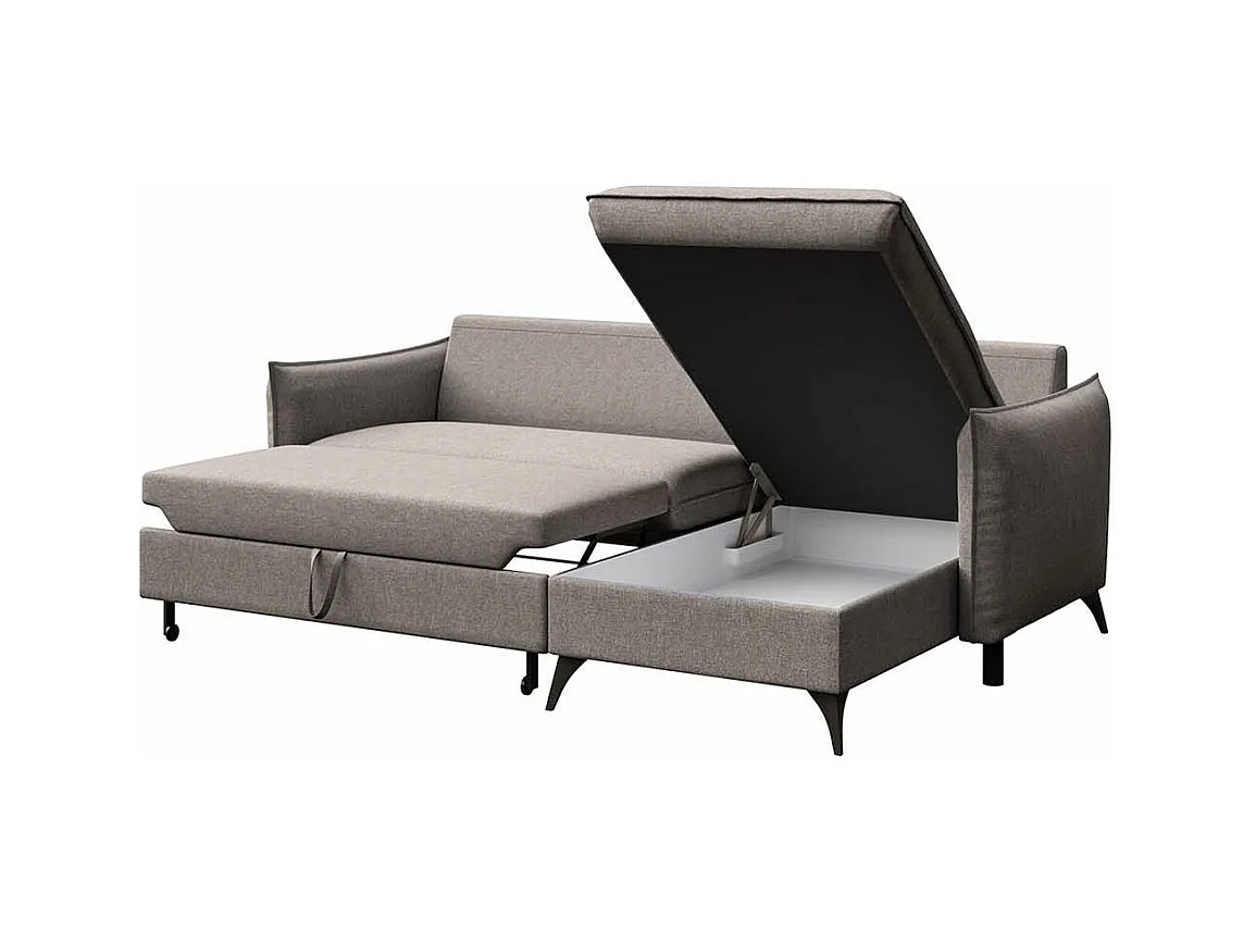 Rodier Canapé d'angle droit convertible Brim gris